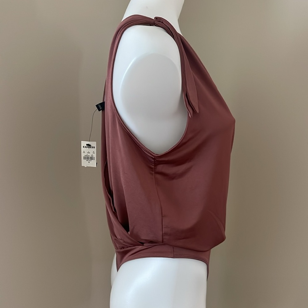 (NWT) Express Women’s Brown Bodysuit, Small - Picture 3 of 14